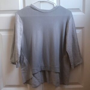 4/$25 Lola Made in Canada Silver Boho Blouse 3/4 Sleeves Size XS Women /XXL Girl